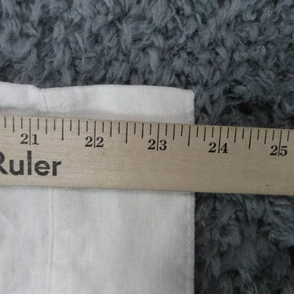 Quince Shirt Womens L White Linen Long Sleeve Button-Up Relaxed Lightweight NWT - Picture 6 of 15